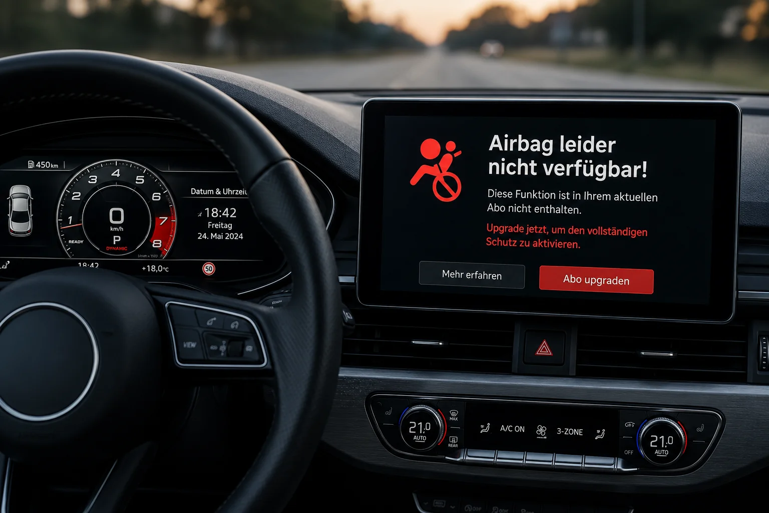 Abo-Wahnsinn ohne Ende: Wenn selbst der Airbag nur noch gegen Aufpreis auslöst
