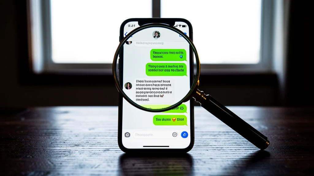 Symbolbild: Lupe über privatem Smartphone-Chat