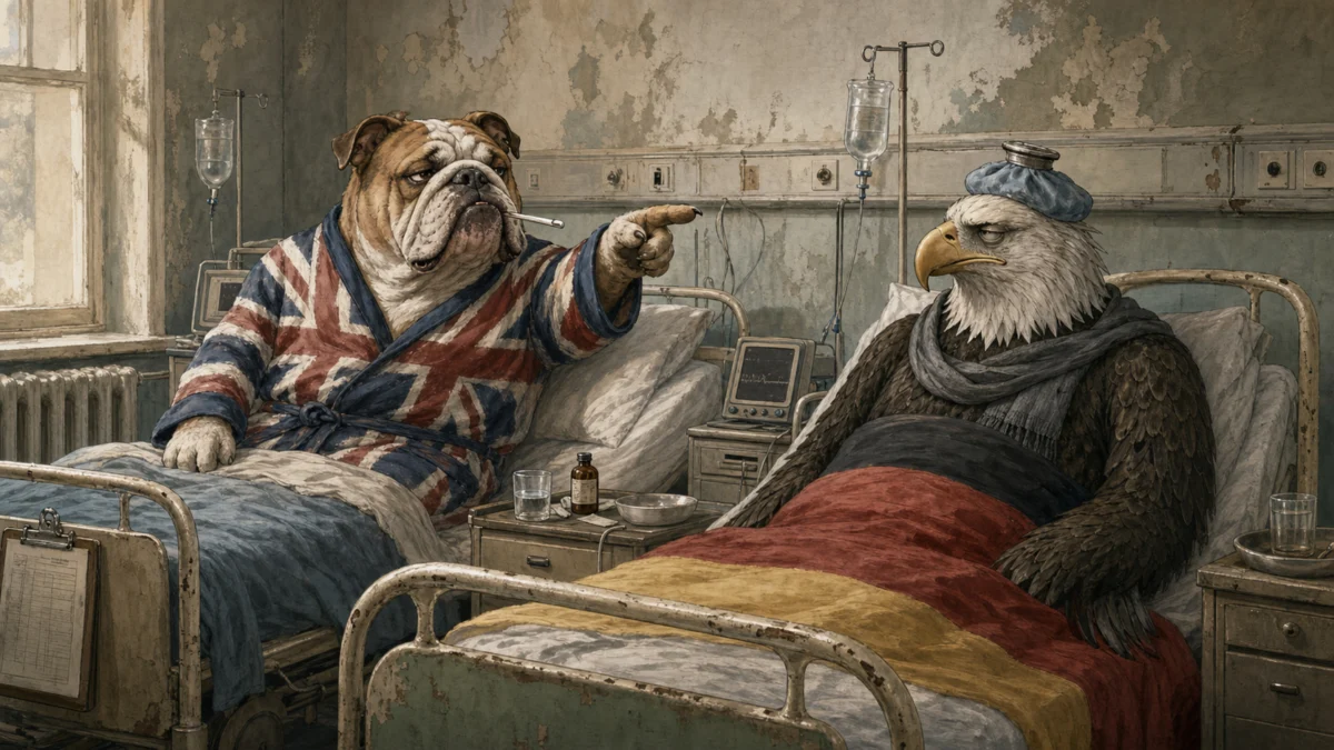Der britische Patient erklärt Deutschland frech die Diagnose