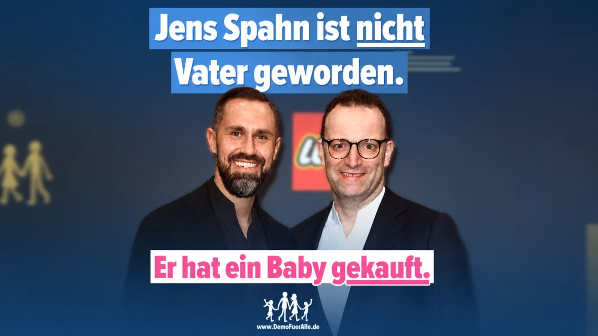 Demo für alle: „Spahn ist nicht Vater geworden“