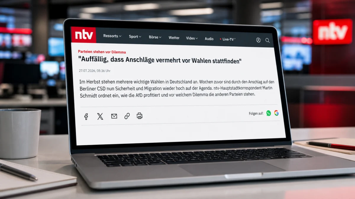 ntv raunt über gesteuerte Anschläge – und schiebt die AfD ins Zwielicht